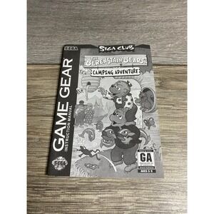 Sega Game Gear The Berenstain Bears Camping Adventure Instruction Manual 1994